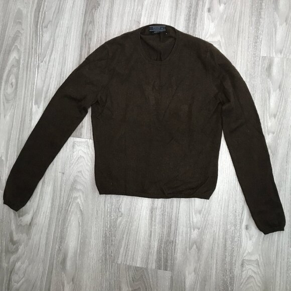 Prada Cashmere Sweater Crew Long Sleeve Pullover Preppy Womens 38 - Picture 1 of 8